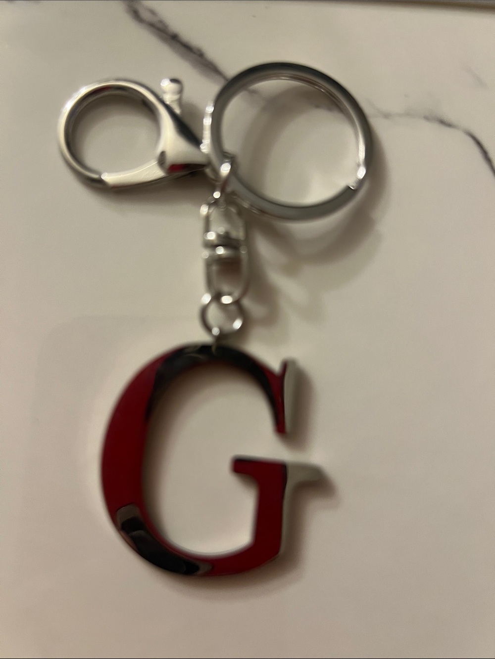 Silver Letters Keychain Charm - Women's Accessories - Picture 14 of 15